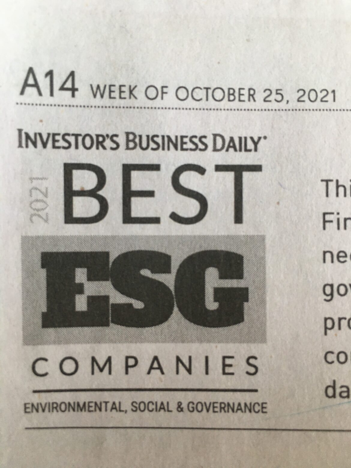 Weekly setup – winners, losers, and IBD Weekly top ESG stocks